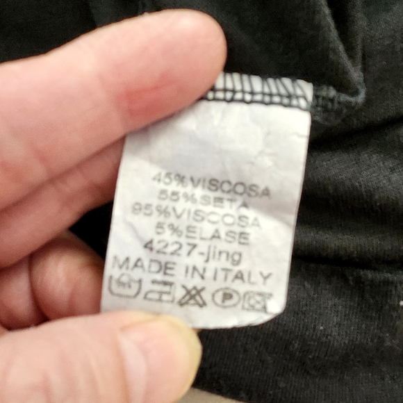 Made in Italy, Meo Meli Black Silk Cinched Hip Women's Dress, One size - Picture 7 of 10